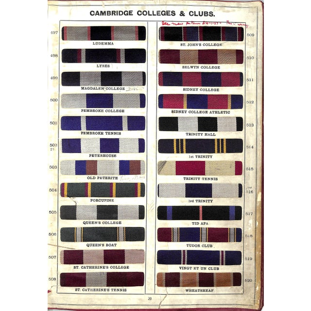 Regimental, Old Boys, School & Club Colours. 1937 Book of Swatches For Sale - Image 11 of 18