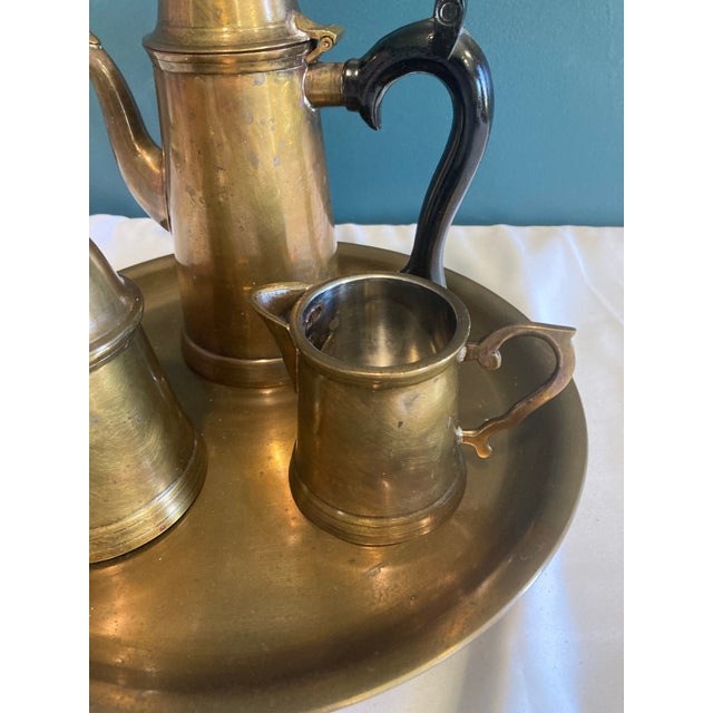 Mid-Century Modern Mid-Century Gatco Brass Coffee Service Set- 4 Pieces For Sale - Image 3 of 8