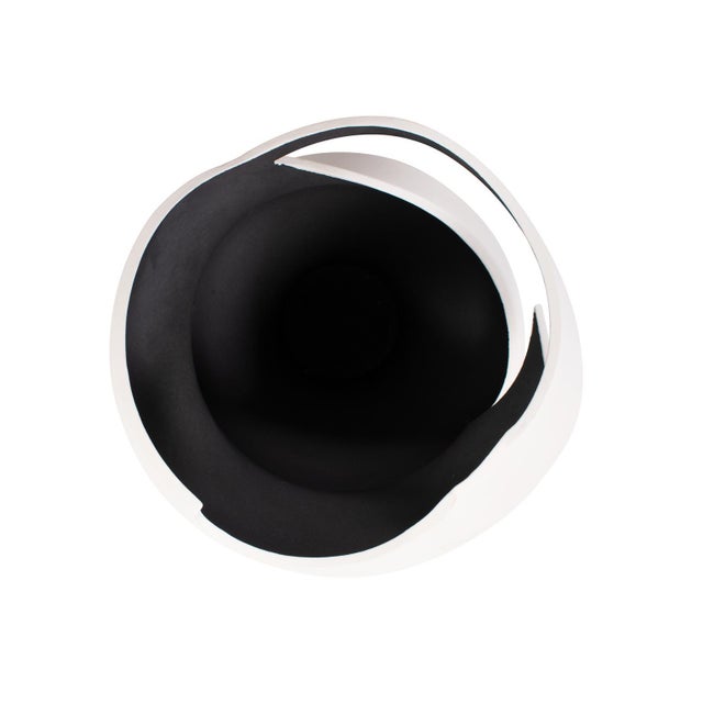Black Rapsie Black and White Vase- Short For Sale - Image 8 of 11