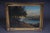Oil painting idyllic river landscape/romantic scene 19th century Finely painted oil on canvas depicting a river landscape...
