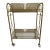 Vintage MCM Gold Metal Two Tier Record Rack Holder For Sale