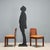 Set of eight chairs designed by Silvio Coppola for Bernini, crafted in the 1960s. These chairs are an emblematic example...