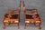 Pair Vintage Chinese Carved Mahogany and Marble Back Arm Chairs For Sale - Image 4 of 16