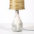 Mid-Century White Glazed Ceramic Table Lamp With Monumental Spun Resin Shade For Sale - Image 11 of 16