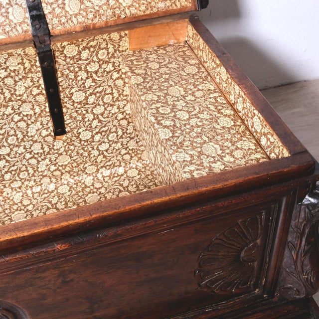 17th Century Carved Walnut Chest, Italy, 1890s For Sale - Image 5 of 18