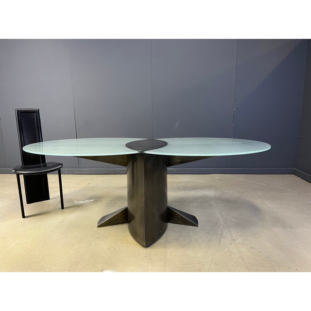 Postmodern Dining Table from Belgo Chrom / Dewulf Selection, 1980s, in Very Good conditions. Designed 1980 to 1989 I have...