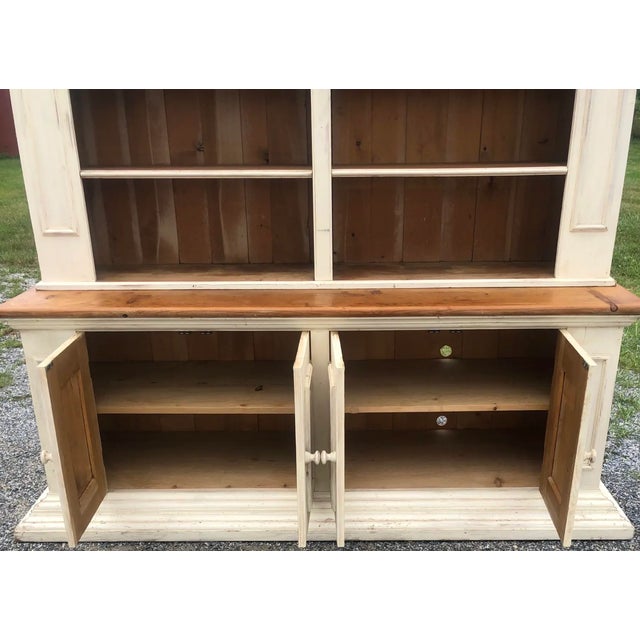 Vintage French Country Farmhouse Step Back Cupboard For Sale - Image 4 of 10