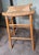 1980s Mid Century Rush Wood High Stool For Sale - Image 9 of 9