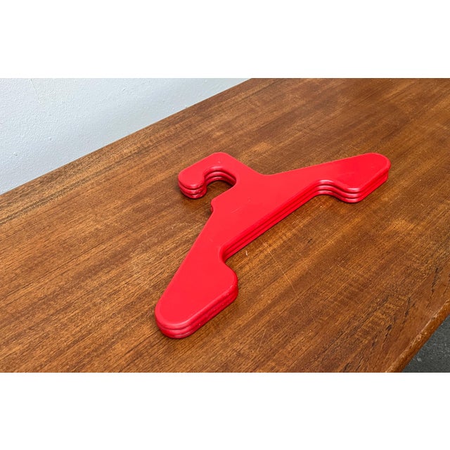 Mid-Century Modern German Red Space Age Coat Hanger, 1960s, Set of 3 For Sale - Image 12 of 18