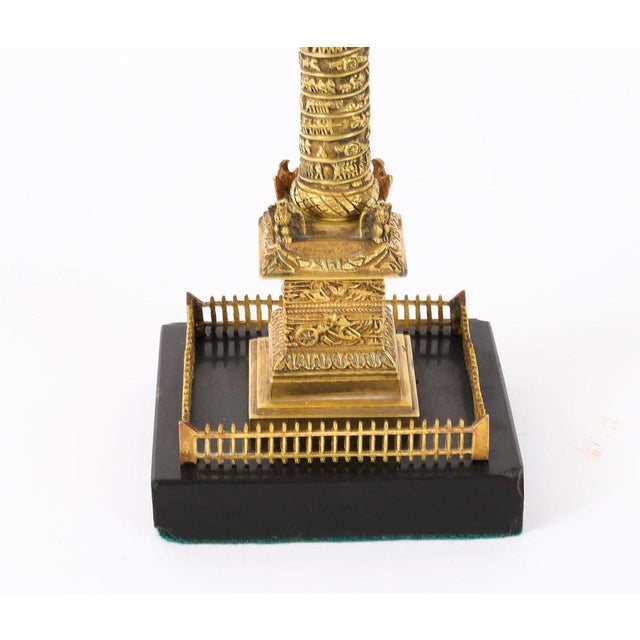 Antique 19th Century Grand Tour French Ormolu Bronze Model of Vendome Column For Sale - Image 6 of 18