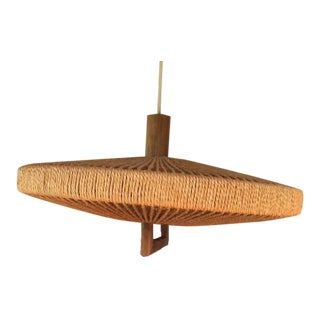 Mid-Century Jute Macrame Chandelier For Sale
