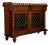 Antique Scottish Regency Rosewood Credenza Barley Twist & Brass Grilles Bookcase For Sale