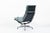 1990s Eames Soft Pad Recliner for Herman Miller, Blue Gray Aluminum Group Lounge Chair For Sale - Image 5 of 17