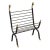 Maison Jansen Attributed Brass & Metal Rams Head & Hoofed Magazine Rack For Sale