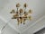 Metal 1960s Mid-Century Modern Brass and White Painted Metal Chandelier For Sale - Image 7 of 11