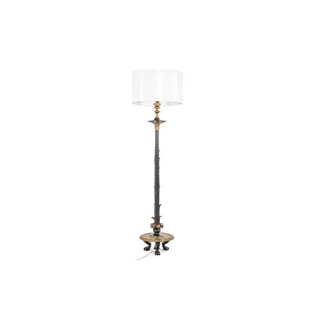 Restoration Style Floor Lamp in Bronze, 1900s For Sale - Image 3 of 13