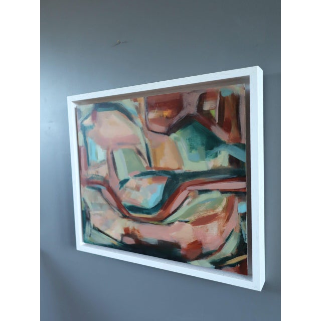 Paint Contemporary 'Quiet Whispers' Original Abstract Acrylic Painting by British Artist Frances Daws, Framed For Sale - Image 7 of 12