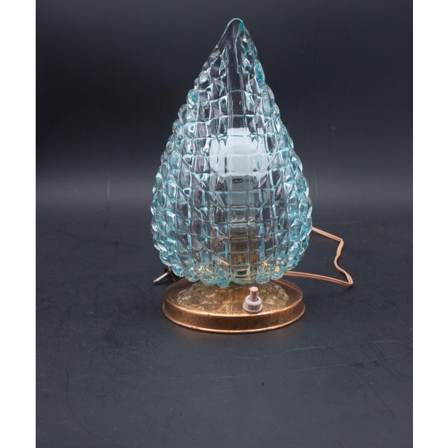 Table Lamp in Blue Murano Glass Vase for Barovier & Toso, 1960 For Sale - Image 10 of 11