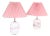 Sakura Table Lamps in Pink by Michael Bang for Holmegaard, 1980s, Set of 2 For Sale