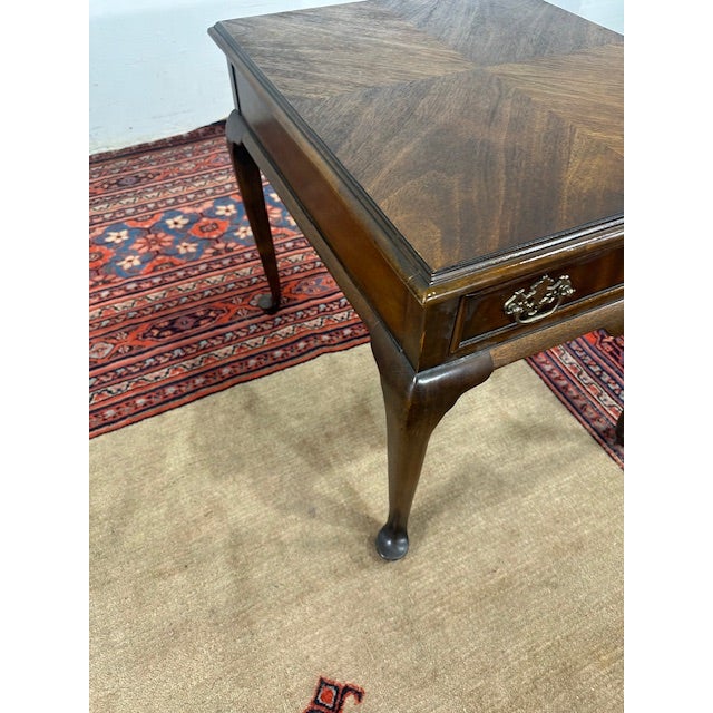 1990s Drexel Queen Ann Style Mahogany End Table For Sale In New York - Image 6 of 10