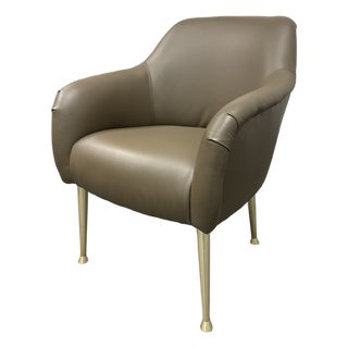 Lee Industries Living Room Leather Chair For Sale