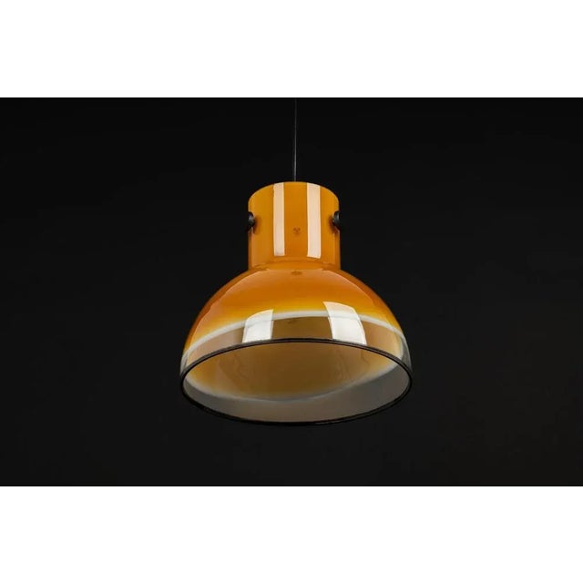 Brown Glass Pendant Light from Peill & Putzler, Germany, 1970s For Sale - Image 10 of 12