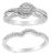 .925 Sterling Silver 1/3 Cttw Composite Diamond Frame Bypass Bridal Set Ring and Band (I-J Color, I2-I3 Clarity) - Ring - Size 4 For Sale