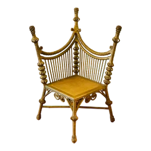 Antique Heywood Wakefield Wicker Corner Chair