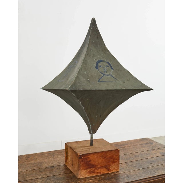 Diamond Shaped Zinc Roof Finial or Garden Ornament Sculpture For Sale - Image 9 of 13