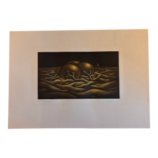 Three Eggs (1986) — Mezzotint Etching by Ira Quercia For Sale