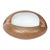 Vintage Murano White Cased Copper and Gold Aventurine Murano Cinched Bowl or Ashtray, 60's For Sale