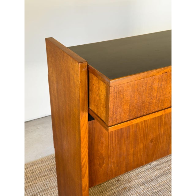 Brown Glass & Teak Drinks Bar by Erik Buch for Dyrlund, Denmark, 1960s For Sale - Image 8 of 17