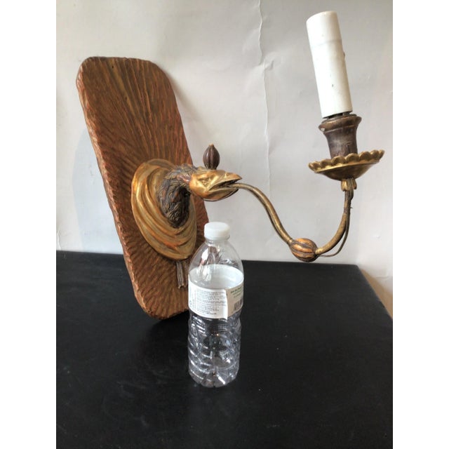 Late 19th Century 1890s Giltwood Eagle Sconce For Sale - Image 5 of 11