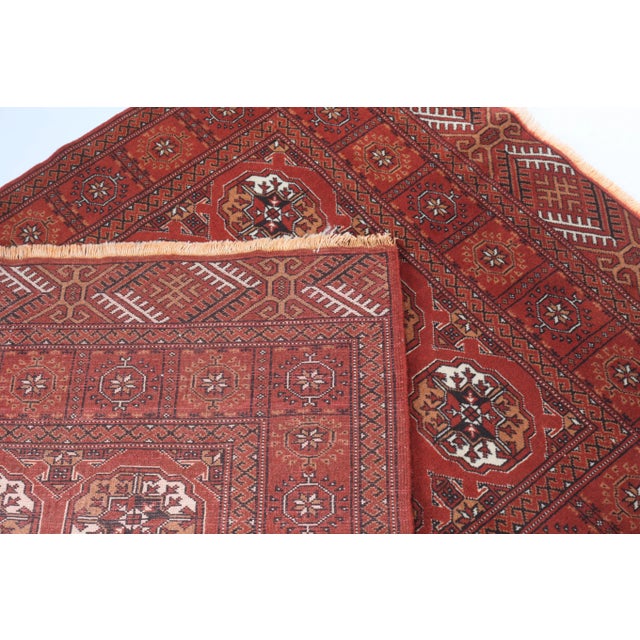 Vintage Red Color Tones Floor Rug -3' 9'' X 5' 4'' For Sale - Image 4 of 11