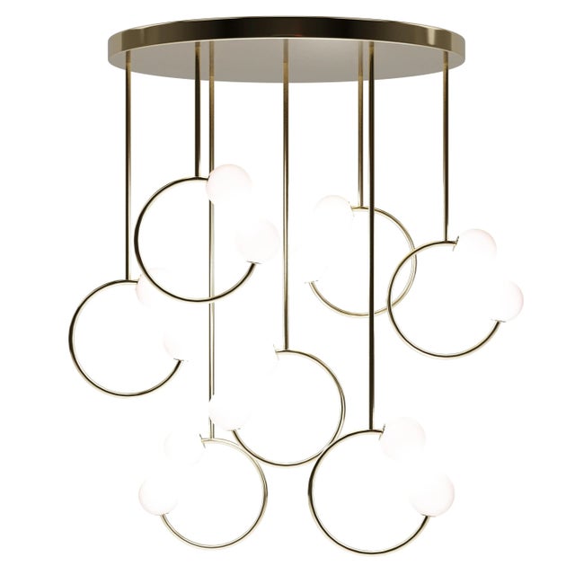 Gaby's dream ceiling lamp, royal stranger dimensions: w 90 x d 90 x h 130 cm materials: brass, glass. Inspired by the...
