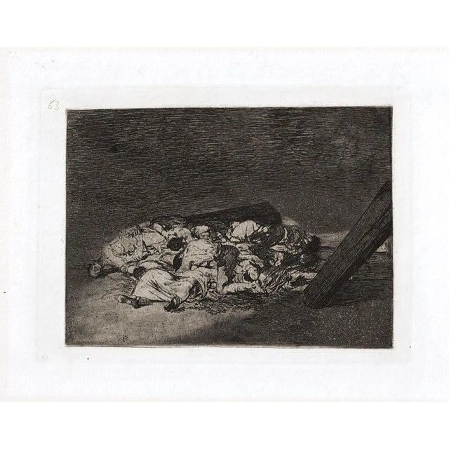 Muertos Recogidos - Original Etching by Francisco Goya - 1863 1863 For Sale