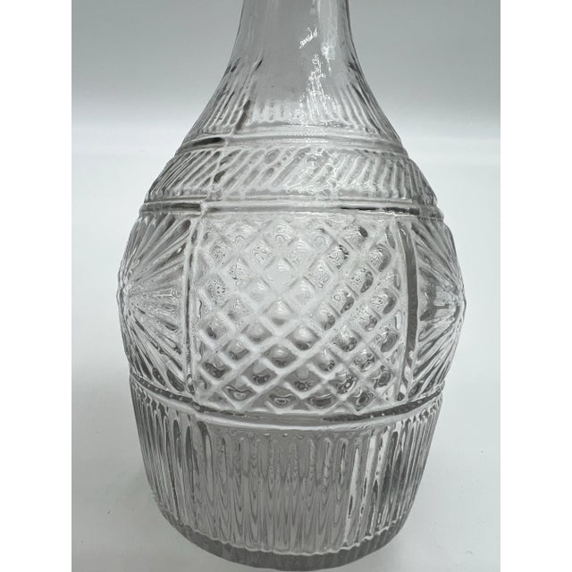 Early Blown Pressed Flint Glass Bar Bottle, Boston and Sandwich Glass Co. Circa 1830's For Sale - Image 6 of 11