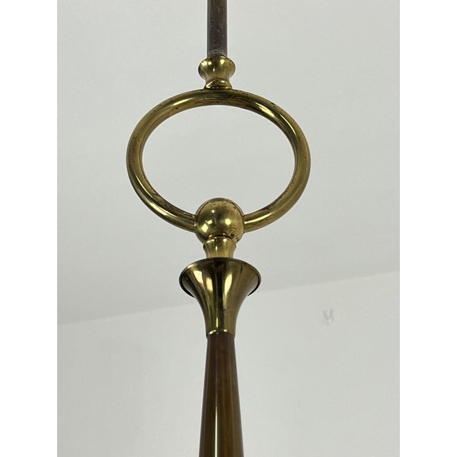 Metal Mid-Century 8-Light Brass Chandelier, 1950s For Sale - Image 7 of 10