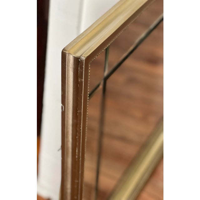 20th Century Rectangular Beveled Gilt Wood Frame Mirror For Sale In Philadelphia - Image 6 of 7