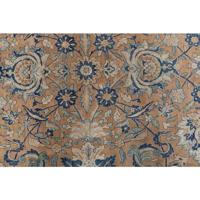 Authentic 19th Century Persian Kirman Handmade Wool Rug For Sale In New York - Image 6 of 9