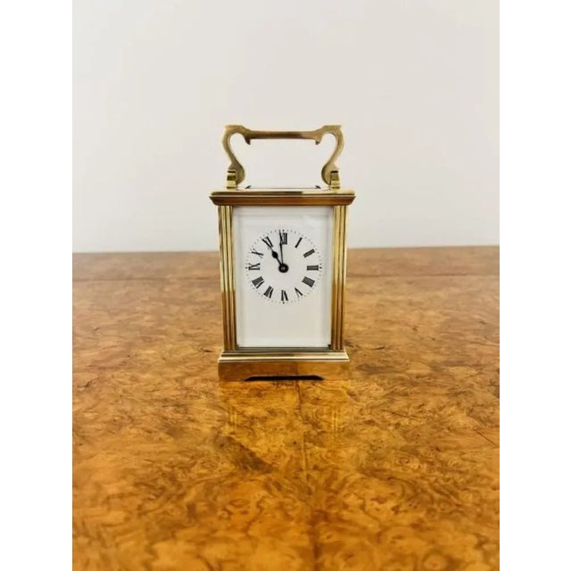 Victorian Brass Carriage Clock, 1890s For Sale - Image 4 of 6