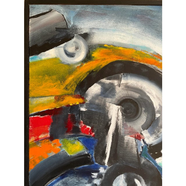 This captivating abstract oil painting by Heidi Melano evokes the vibrant style of Sonia Delaunay. Created during Melano's...