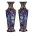Pair of Large Antique Chinese Floral Cloisonne Enameled Bronze Vases C1920 For Sale