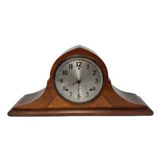 Antique Gilbert Model 1807 Tambour Mantel Clock with Wood Case For Sale