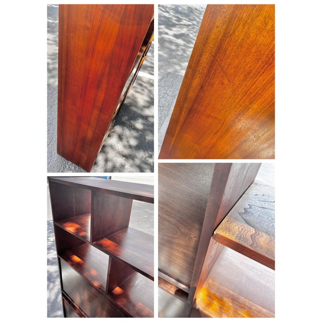 Mid Century Danish Modern Herringbone Room Divider or Dry Bar For Sale - Image 18 of 18
