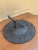 A stunning vintage black cast iron garden sundial featuring acorns, oak leaves, and Roman numerals. USA, Late 20th Century...