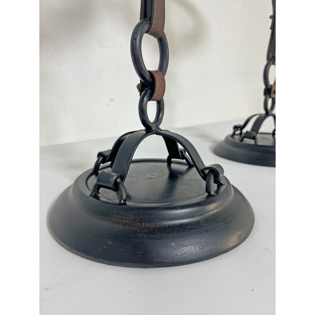 Black Hermes Style Trompe l'Oeil Equestrian Strap Side Tables - A Pair For Sale - Image 8 of 9