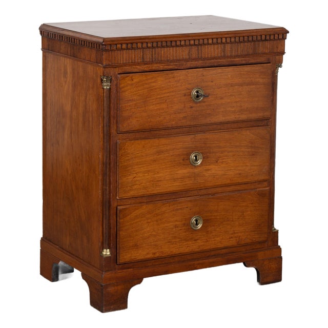 Mid 19th Century Louis XVI Style Mahogany Chest of Three Drawers For Sale