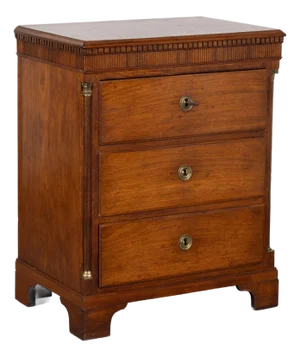 Mid 19th Century Louis XVI Style Mahogany Chest of Three Drawers