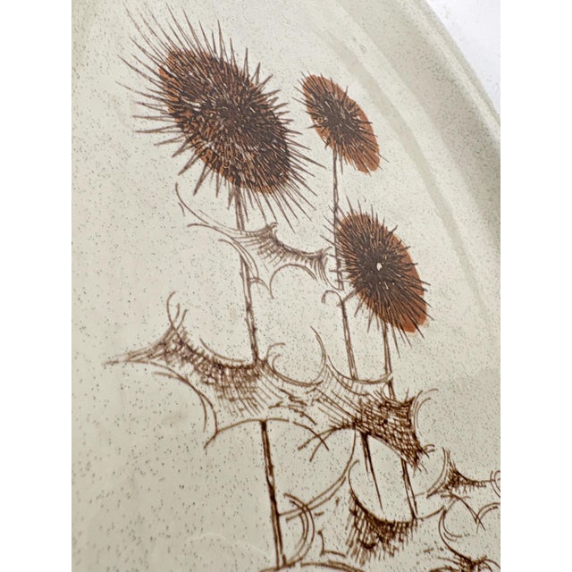 Ceramic Sarreguemines Ceramic Dishes with Thistle Motifs, France, 1970s, Set of 3 For Sale - Image 7 of 11